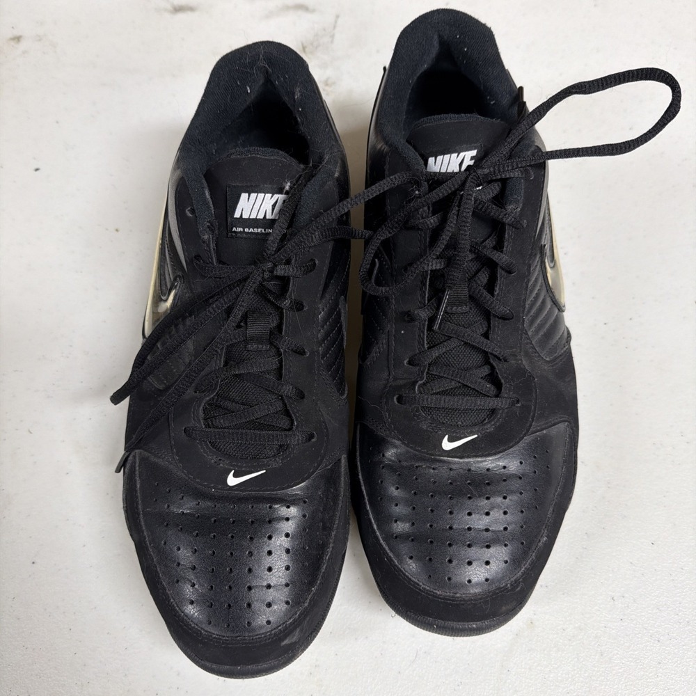 Nike Air Baseline Low Athletic Sports Black Basketball Shoes Mens Sz 12